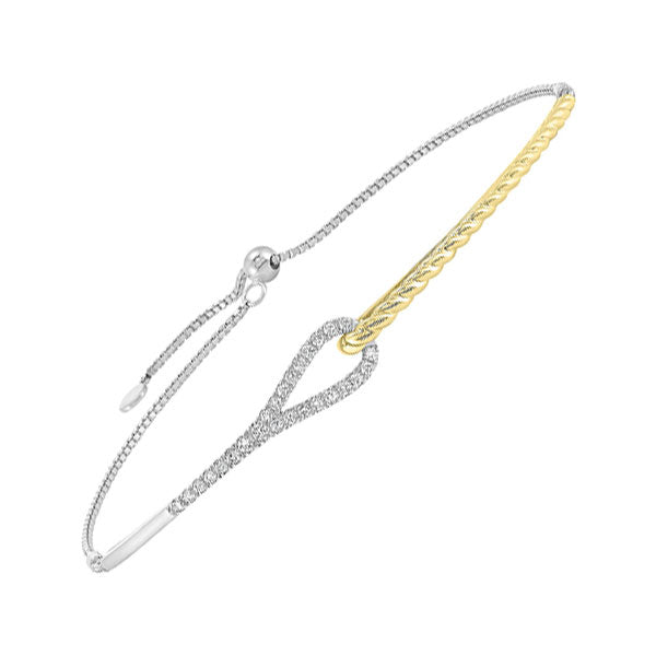 petite diamond bracelet in 14k two-tone gold (1/4 ct. tw.)