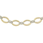 14K Two-Tone Diamond Link Bracelet 2 CTW