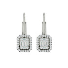 diamond rectangular halo earrings in 14k white gold (1/3ctw)