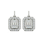 diamond rectangular halo earrings in 14k white gold (1/2ctw)