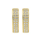 diamond double row hoop earrings in 14k yellow gold (1/4ctw)