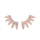 diamond feather earrings in 14k rose gold (1/2 ct. tw.)
