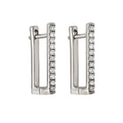 diamond cluster earrings in 10k white gold (1 ctw)