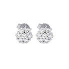 diamond cluster earrings in 14k white gold (1/4 ctw)