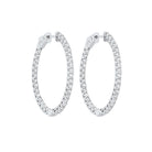 delicate in-out diamond hoop earrings in 14k white gold  (3 ct. tw.) si3 - g/h