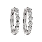 circular milgrain diamond earrings in 10k white gold (1/7 ct. tw.)