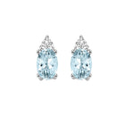 10k white gold color ensembles prong aquamarine earrings 1/25ct