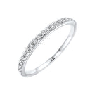 diamond 1/4 eternity asymmetrical stackable band in 10k white gold