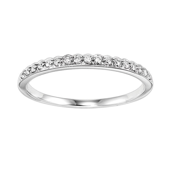 diamond 1/4 eternity asymmetrical band in 14k white gold