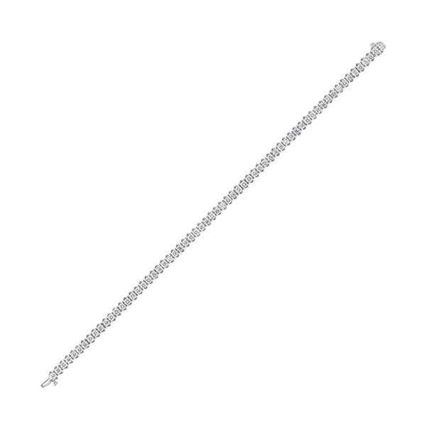 14k white gold prong diamond bracelet 7ct