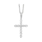 diamond classic cross pendant in 14k white gold (1/4 ctw)