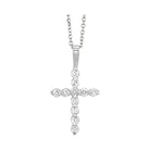 diamond classic cross pendant in 14k white gold (1/3 ctw)