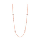diamond station necklace in 14k rose gold (1 1/2 ctw)