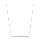 diamond bar pendant layer necklace in 14k white gold (1/2 ctw)