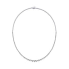 diamond anniversary necklace in 14k white gold (5 ctw)