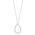 diamond eternity teardrop pendant necklace in 14k white gold (1/2ctw)