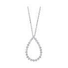 diamond eternity teardrop pendant necklace in 14k white gold (1/2ctw)