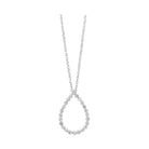 diamond eternity floating teardrop pendant necklace in 14k white gold (1/4ctw)