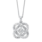 diamond infinity love heart knot pendant necklace in 14k white gold (1ctw)