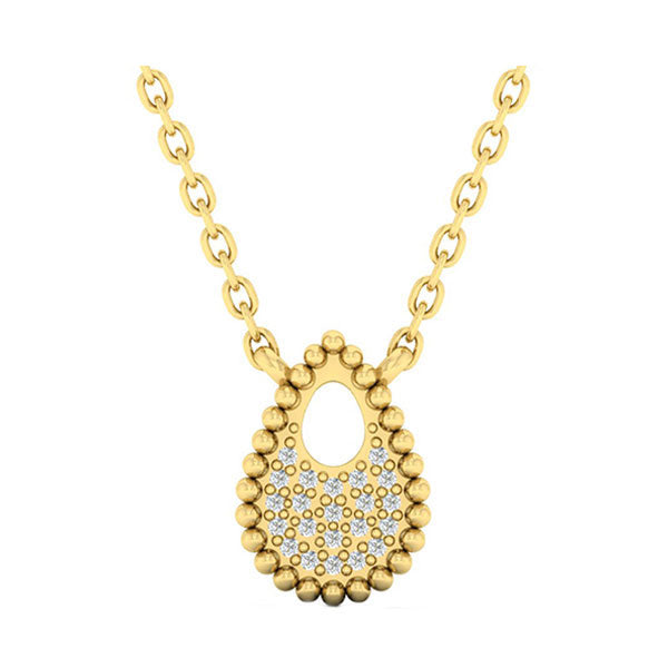diamond starlight sky teardrop pendant necklace in 14k yellow gold (0.04ctw)