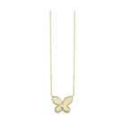 10K Yellow Gold and Diamond Butterfly Pendant 1/5 CTW