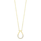 diamond half-eternity teardrop pendant in 14k yellow gold (0.08ctw)