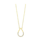 diamond half-eternity teardrop pendant in 14k yellow gold (0.08ctw)