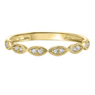 diamond 2-stone marquise stackable band in 14k yellow gold