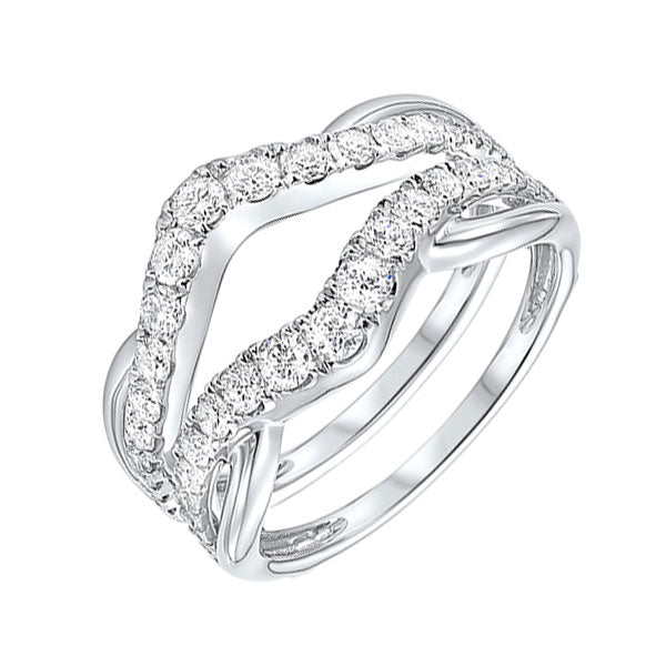 14k white gold inserts prong diamond ring (1/2 ct. tw.)
