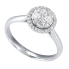diamond halo round cluster ring in 14k white gold (1/2 ctw)