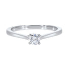 diamond round classic solitaire engagement ring in 14k white gold (3/4ctw)