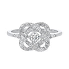 diamond infinity love heart knot promise ring in 14k white gold (1/2ctw)