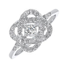 diamond infinity love heart knot promise ring in 14k white gold (1ctw)