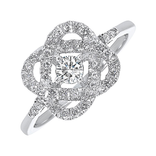 diamond infinity love heart knot promise ring in 14k white gold (1ctw)