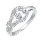 diamond anniversary asymmetrical ring in 14k white gold (1/3ctw)