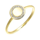 diamond eternity halo ring in yellow gold (0.06ctw)
