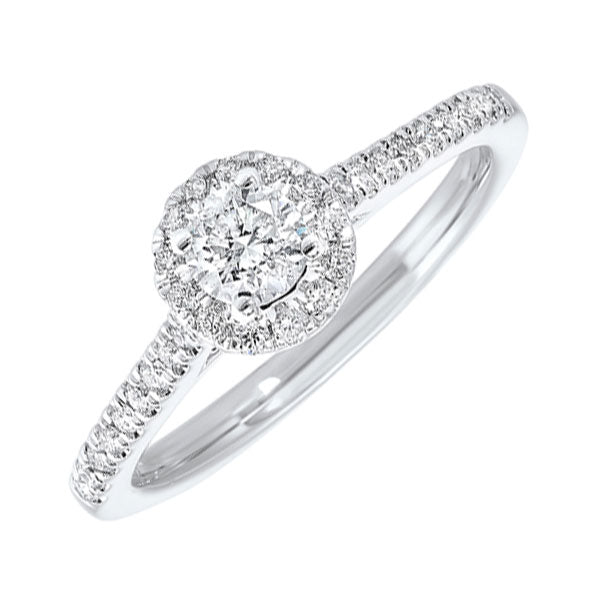 14k white gold cash&carry shared prong diamond ring (1/2 ct. tw.)