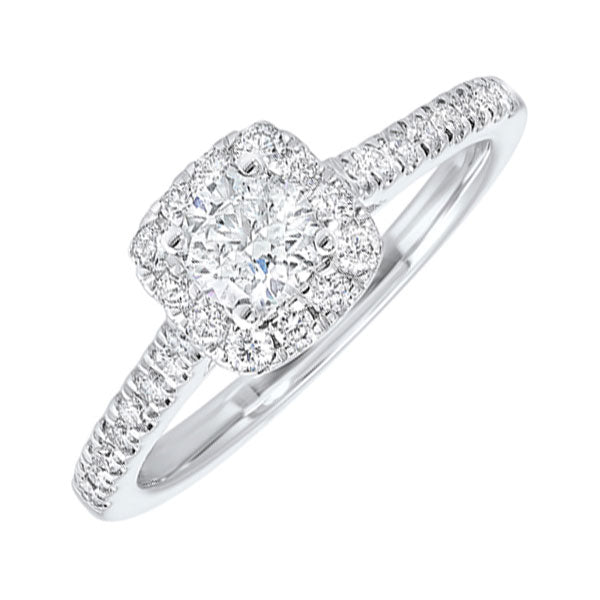 14k white gold complete split prong diamond ring (3/4 ct. tw.)