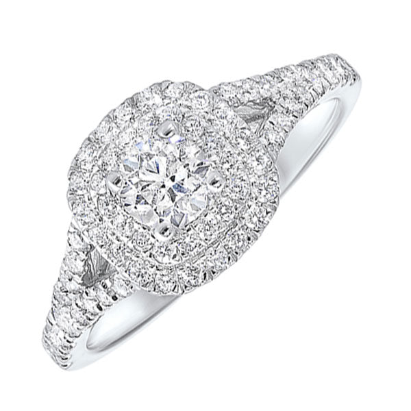 14k white gold complete split prong diamond ring (7/8 ct. tw.)