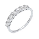 14k white gold 7 stone prong diamond band (3/4 ct. tw.)