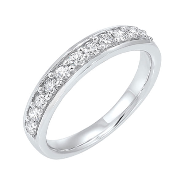 14k white gold micro prong diamond band (1/4 ct. tw.)