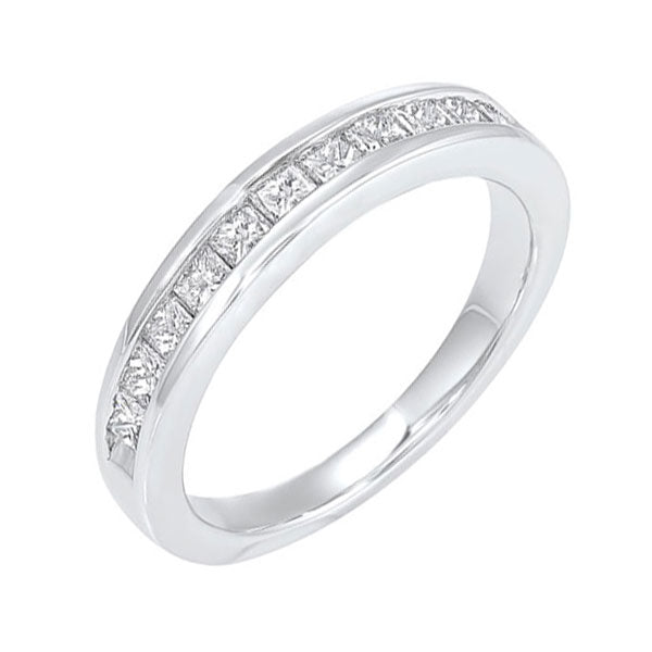 14k white gold 11 stone channel diamond band (3/4 ct. tw.)