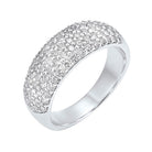 14k white gold multi row prong diamond band (1 ct. tw.)