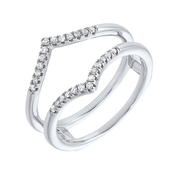 14k white gold inserts prong diamond ring (1/6 ct. tw.)