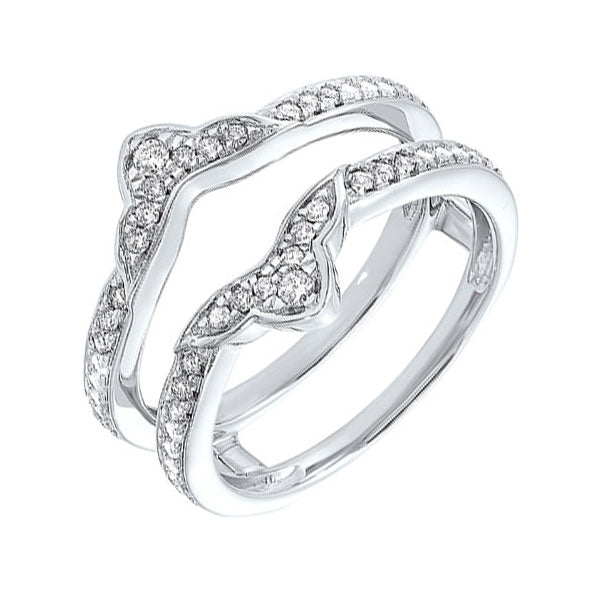 14k white gold inserts prong diamond ring (1/5 ct. tw.)
