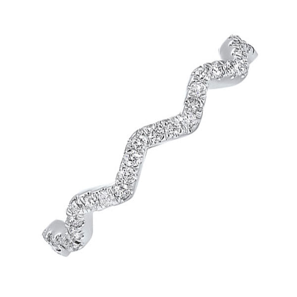 10k white gold stackable prong diamond band (1/5 ct. tw.)