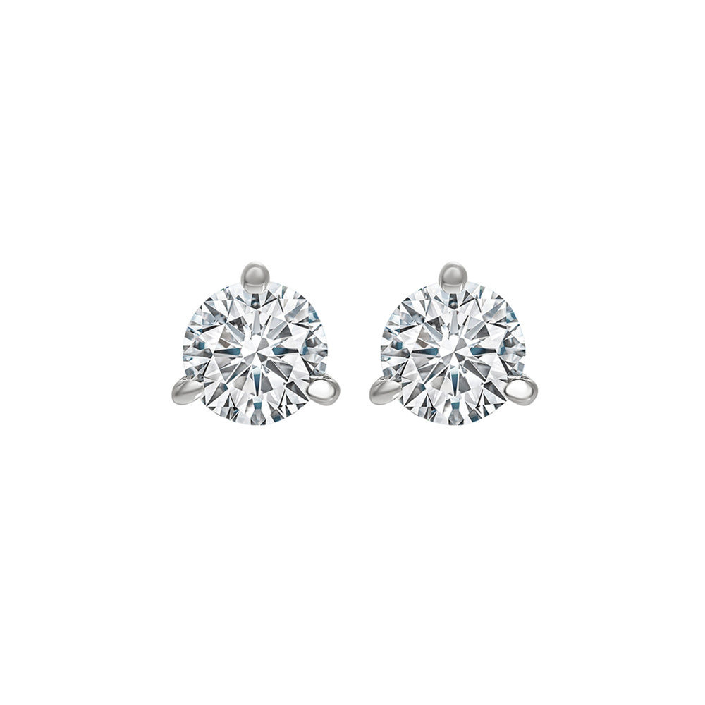 diamond stud earrings in 18k white gold (3/5 ct. tw.) si2 - g/h