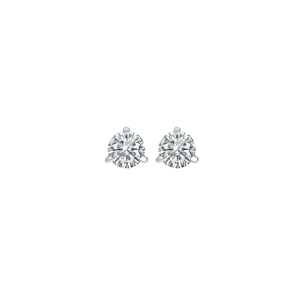 martini diamond stud earrings in 14k white gold (1/20 ct. tw.) i1 - g/h