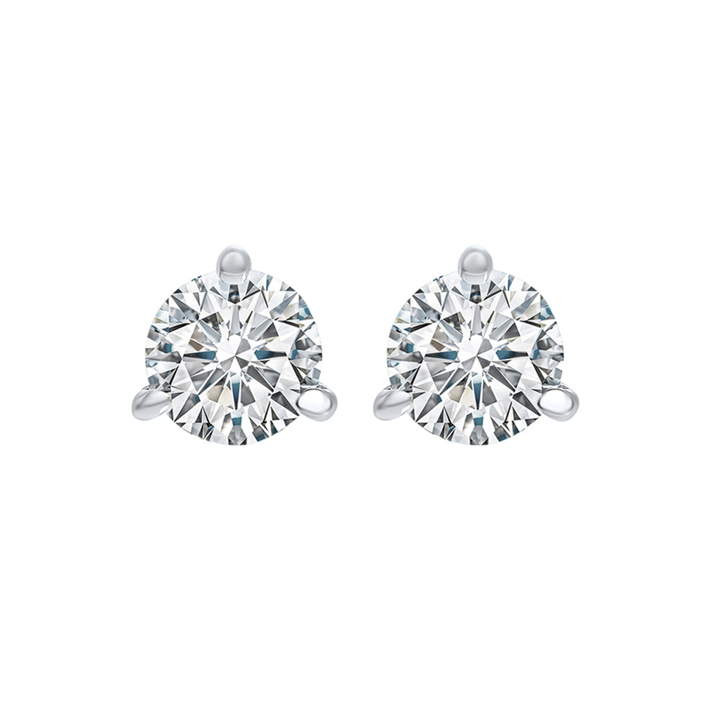 martini diamond stud earrings in 14k white gold (1 ct. tw.) i1 - g/h