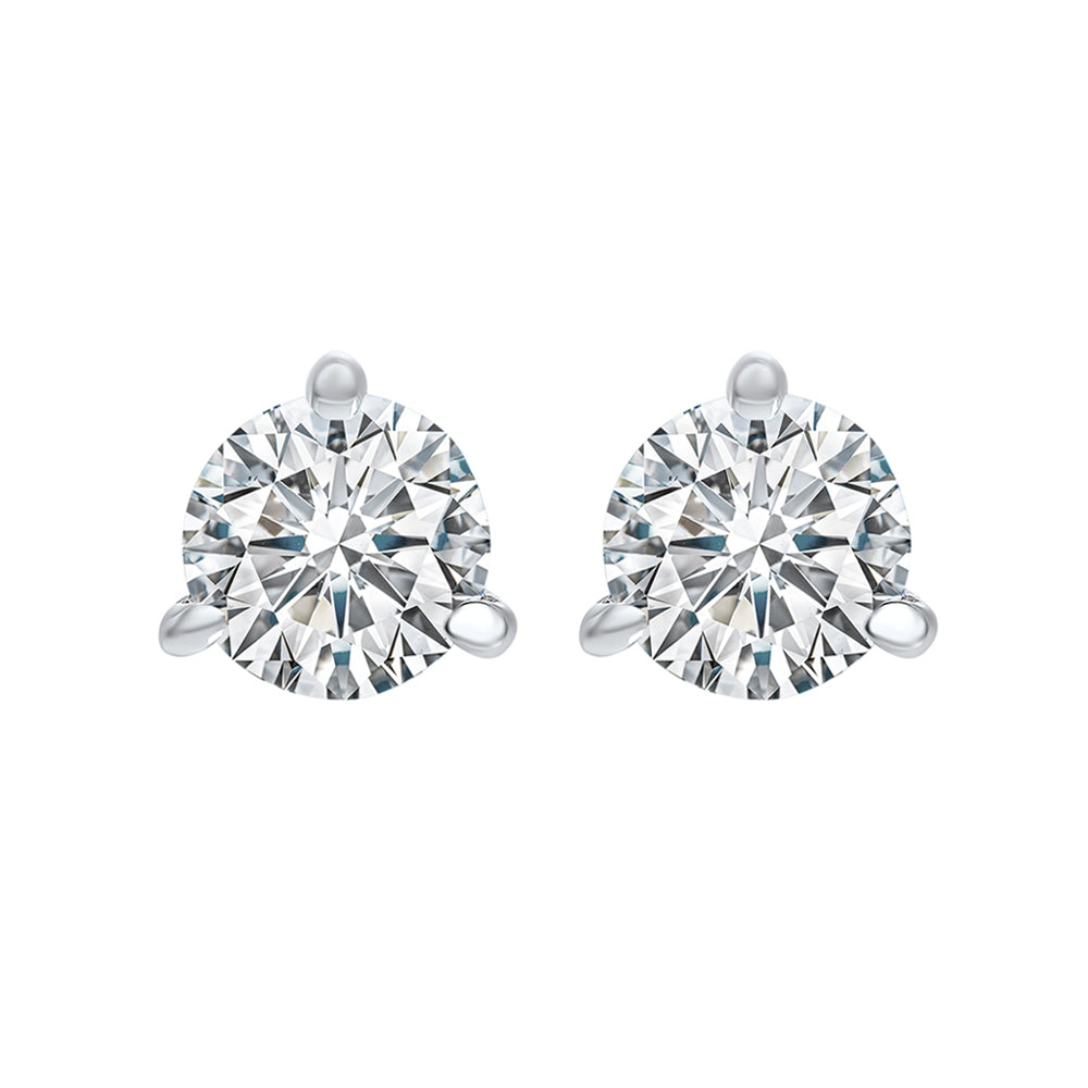 martini diamond stud earrings in 14k white gold (1 1/2 ct. tw.) si3 - g/h